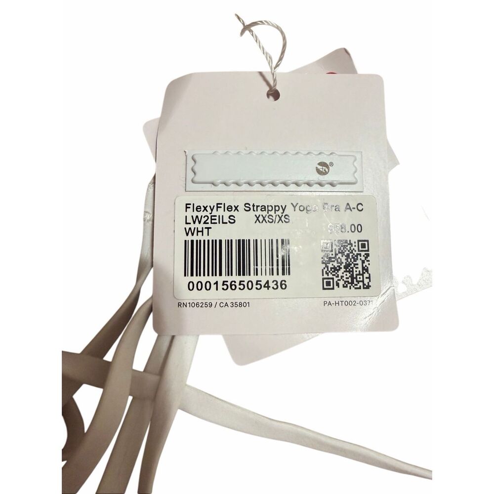 Brand New Lululemon Women's Size XXS/XS White Flexy Flex Strappy Yoga Bra - Picture 6 of 10